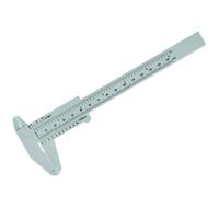 Règle à Sourcils 150mm en Plastique et Métal, Mesure Précise | Double Échelle, Gris, 1 Pièce, Usage Tatouages et Maison, Outil Simple pour Cartographie