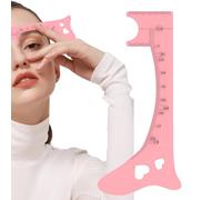 Règle à sourcils - Pochoir à sourcils pour femme - Outil de maquillage rapide pour les yeux - Outil de mesure multifonction pour sourcils et lignes de lèvres définis