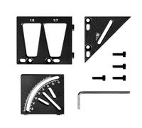 Règle à tracer circulaire pour le travail du bois, outil de mesure en alliage d'aluminium, compatible avec les marquages précis de charpentier