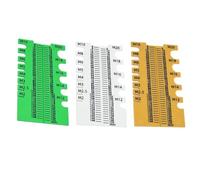 Règle à vis imprimée 3D pour vis métriques M2-M20, outil de mesure pour longueur et diamètre, 16 cm x 9 cm avec 3 mm d'épaisseur, compatible avec PLA(blanc)