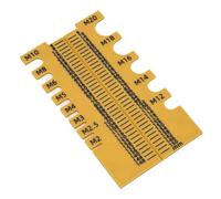 Règle à vis imprimée en 3D pour vis métriques M2-M20, outil de mesure pour longueur et diamètre, 16 cm x 9 cm avec 3 mm d'épaisseur, compatible avec PLA(Kaki)