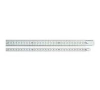 Rumold Règle en acier inoxydable 323703 – 30 cm – graduations 0,5 mm – argent