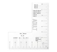 Règle acrylique T-shirt - Outil de mesure, logo, chaleur, guide | Règle positionneuse professionnelle sublimation pour t-shirts, presse textile, boîte papier incluse, débutants experts