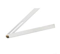 Règle biseautée coulissante réglable en acier inoxydable de type T pour le travail du bois Outil de marquage de queue d'aronde avec écrou en laiton moleté Argenté 15 cm ou 25 cm (25 cm)