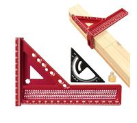 Règle Carrée 3D Multi-angle Pour Le Travail Du Bois - Équerre De Charpentier Avec Règle Triangulaire | Comprend Des Broches De Positionnement Et Des Règles De Trous | D'aluminium, Nécessite Un