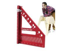 Règle carrée 3D | Stylo de marquage triangulaire de 22,5 à 90 degrés - Crochet d'angle de travail du bois | Pour mari père homme charpentier ingénieur construction maison atelier travail