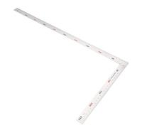 Règle carrée à double échelle en forme de L pour encadrement et travail du bois en acier inoxydable (500 mm x 250 mm)