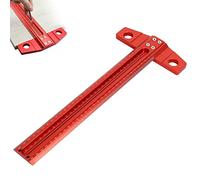 Règle carrée de type T - Outil de traçage à angle droit CEIEVER - Alliage d'aluminium - Scriber - Jauge de marquage en aluminium pour mesure de charpentier (300 mm)
