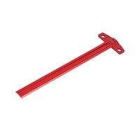 Règle Carrée de Type T, Règle de Traçage à Angle Droit en Aluminium Durable pour le Marquage du Travail du Bois et du Verre, Couleur Rouge, 1 unité (500 mm)