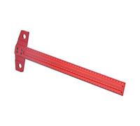 Règle Carrée de Type T, Règle de Traçage à Angle Droit en Aluminium Durable pour le Marquage du Travail du Bois et du Verre, Couleur Rouge, 1 unité (400 mm)