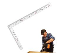Règle carrée en acier inoxydable Outil de combinaison | Équerre de charpentier à angle droit 15 x 30 cm pour charpentiers, ingénieurs, construction, travail du bois, dessin