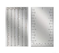 Règle carrée en métal de 3 pouces, règle de poche à double échelle avec lecture bidirectionnelle - métrique mm et pour fractions impériales, en acier inoxydable résistant à l'usure pour le travail du