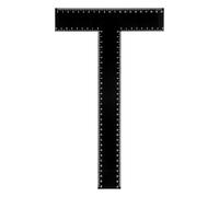 Règle carrée en T de 30,5 cm pour travaux manuels, échelle architecturale, règle en T pour dessin, architecture, ingénierie et projets artistiques, précision à double échelle