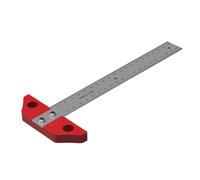 Règle carrée en T de précision de 200 mm - Outil de charpentier en métal durable pour le travail du bois et la construction, règle de mesure double face métrique/impériale pour les professionnels, les