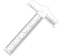 Règle carrée en T en acrylique transparent de 15,2 cm, outils de dessin, règle en T transparente pour travaux manuels et rédaction, matériel pédagogique