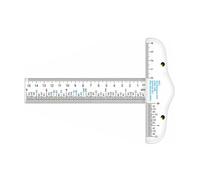 Règle carrée en T en acrylique transparent de 15,2 cm pour une référence facile - Outil à main en pouces et métriques - Règle en acrylique - Règle carrée - Bordure de bloc fini - Règle de mesure