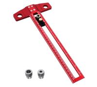Règle carrée en T en aluminium avec double échelle métrique/pouces multifonction en forme de T pour la précision de la rédaction et de la mesure du modélisme