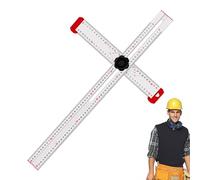 Règle carrée en T | Règle de positionnement de perçage - Règle de traçage du bois, règle d'architecte pour le travail de charpentier, la disposition et les outils de mesure