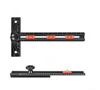 Règle carrée multifonction en T pour le travail du bois avec 3 blocs coulissants pour une mesure précise de l'angle et des tâches de mise en page dans les ateliers de menuiserie - Alliage d'aluminium