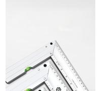 Règle carrée précise à angle droit fabriquée en alliage d'aluminium avec niveau intégré et lectures à double échelle (30 cm)