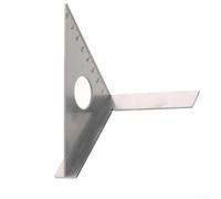 Règle carrée triangulaire en acier inoxydable 45 degrés pour le travail du bois - Outil de mise en page multi-angles T & Tri-Angle, 87,5 x 87,5 x 86,5 mm, Measuru