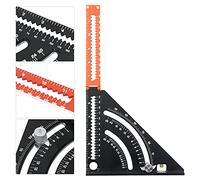 Règle carrée triangulaire pliante multifonction en alliage d'aluminium de 6 pouces, outil de mesure extensible et réglable d'angle pour les artisans bricoleurs et les charpentiers