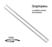 Generique Règle Ciceros Graphoplex 2 biseaux blanc bosselage 50 cm transparent
