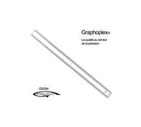 Règle ciceros 2 biseaux blancs + bosselage 50 cm - graphoplex