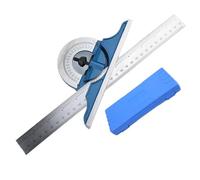 Règle combinée en acier durable de 300 mm avec échelle transparente pour des mesures précises, des projets de construction, angles réglables