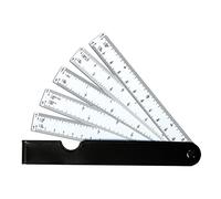 Règle compacte en forme d'éventail avec 5 pour architectes d'ingénierie multifonctionnelle pour vêtements, architecte graphique et dessin, outil de mesure léger pour ingénierie Cothes