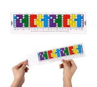 Règle Coulissante de Guitare, 28x8cm Tableau d'Accords de Guitare Règle Coulissante Pentatonique Outil d'Entraînement Accord Guitare avec Manuel Accessoires Cadeau de Guitare pour Guitaristes