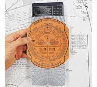Règle coulissante rotative à 360 degrés en ABS transparent pour planification de vol pilote et mesure d'itinéraire vectoriel CRP-1 (A)