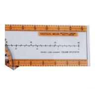 Règle coulissante rotative à 360 degrés en ABS transparent pour planification de vol pilote et mesure d'itinéraire vectoriel CRP-1 (B)