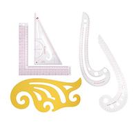 Règle Courbe 5 Pièces, Outil De Couture Multifonction, Plastique Transparent, Différentes Formes - Précision Élevée, Durable, Parfait Pour Modélisme Vêtement