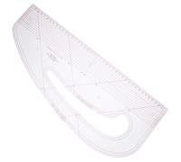 Règle Courbe de Couture Transparente pour Patrons, Tailleurs et | PC Acrylique, Échelle Claire Lisse, Sections Emmanchure et Encolure, 0,04 Pouce