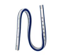 Règle Courbe Flexible - PVC + Métal 60x1x1 cm | Règle de incurvée avec modelable, création de patrons, vêtements, de conception flexible |, artisanat, dessin, précis, polyvalent,