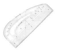 Règle courbe française pour la création de patrons, règle courbe pratique et utile avec virgule, couture acrylique 10 x 5 pour les designers débutants, les tailleurs, les amateurs de travail cou