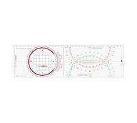 Règle Cras + Rapporteur Breton Tricolore - Outil de Navigation 2 en 1 pour Carte Marine Double Échelle 1/50000 & 1/100000 - PVC Cristal Durable - Matériel Nautique pour plaisancier & permis hauturier
