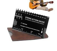 Règle d'action de chaîne - Gauge de configuration de la guitare pour la maison | en aluminium avec marques claires, outil de poche pour ajustement de basse acoustique, instrument, jouabilité, o