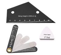 Règle d'action de corde de guitare et outil de mesure de tige de ferme |Réglez l'action de la guitare comme un pro pour électrique/acoustique/basse |Kit de configuration précis