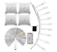 Règle d'action de guitare, règle d'action de corde, outils de configuration de guitare multi-usages, outils de mesure en métal, kit d'installation pour sillet de chevalet, sillet