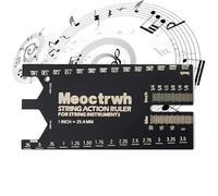 Règle d'action des cordes en acier inoxydable, jauge de configuration de guitare, outil de mesure luthier avec guide de l'utilisateur pour guitare électrique, basse, acoustique, mandoline, banjo