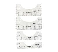 Règle D'alignement De T-Shirt, 4 Pièces, Guide De Conception, Tableau Des Tailles, Modèle De Dessin, Outil Artisanal, Ensembles Mathématiques