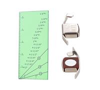 Règle d'allocation de couture et 2 guides de couture magnétiques pour machine à coudre de 0,3 cm à 5,1 cm, règle de couture pour jauge de couture avec point de pivot de 0,6 cm et ligne de bordure à 45