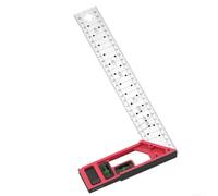 Règle d'angle 90° 250mm Acier Inoxydable Niveau(300mm) | Acier inoxydable, niveau double, 250mm compact, alu, marquage précis