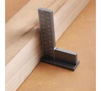 Règle d'angle 90 degrés en alliage d'aluminium en forme de L pour menuiserie et mesure, 130 x 80 mm avec échelle métrique et impériale