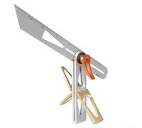 Règle d'angle biseautée coulissante en T avec échelles 6:1 et 8:1, règle de marquage ABS et acier inoxydable pour mesure du bois dur, jauge à queue d'aronde mobile de 300 mm