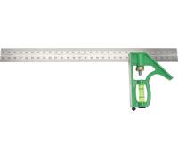 Règle d'angle combinée multifonctionnelle de 300 mm avec 45/90 degrés et niveau à bulle