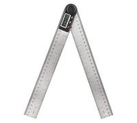 Règle d'angle d'affichage numérique, jauge d'angle électronique 2 en 1 avec bouton de verrouillage 0-360 ° Règle de travail du bois Rapporteur d'angles multifonction(300mm)