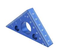 Règle d'angle de précision à échelle métrique 45/90 degrés, en allia d'aluminium épais, outil multifonction for le travail du bois(Blauw)